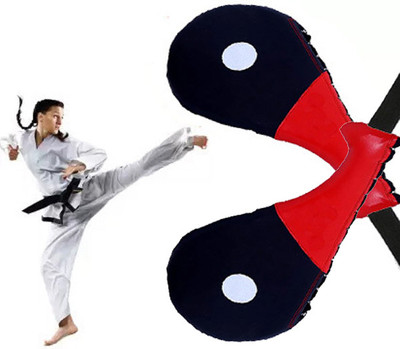 GymWar (Pack of 2) Taekwondo Durable Kick Pad Target for Karate Kickboxing Training Kicking Shield(Black, Red)