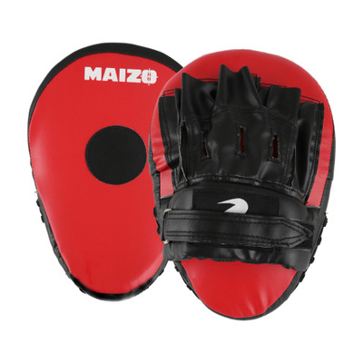 MAIZO Curved Synthetic Leather Focus Pad(Red, Black)