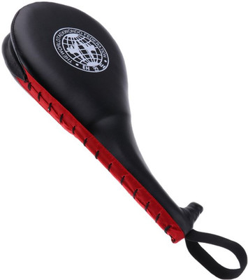 Vtake Taekwondo Double Face Kick Pad, Training Target with Strap, Black and Red Curved Focus Pad(Black, Red)