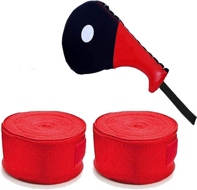 GymWar Target Karate MMA Kickboxing Training and Boxing Hand Wrap Kicking Shield(Red)