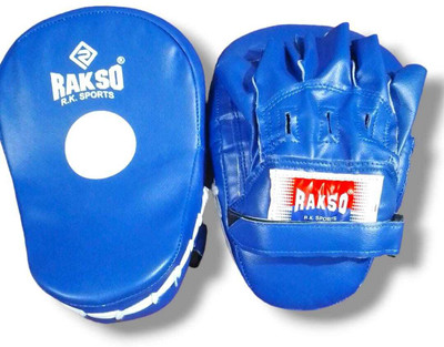 Rakso Boxing Pad Focus Curved Hide Leather Hook and Jab Focus Pad(Blue)