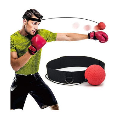 QuiteFit Reflex Ball, Ultimate Reflex Training Equipment Ball with Headband Focus Pad Focus Pad(Red, Black)