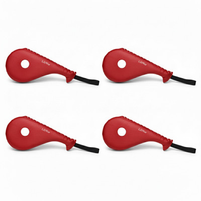 LiftWar Taekwondo Single Kick Pad Pack of 4 Red Kicking Shield(Red)