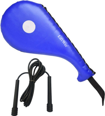 LiftWar Taekwondo kick pad blue with skipping ropes Kicking Shield(Blue)
