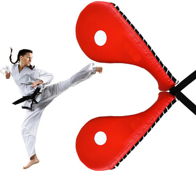 uRock Taekwondo Durable Kick Pad Target for Karate Kickboxing Training Focus Pad(Red)