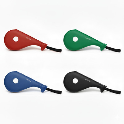 LiftWar Taekwondo Single Kick Pad Pack of 4 Black,Blue,Red,Green Kicking Shield(Black, Blue, Red, Green)