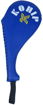 KOHIP Bolley - Single Fan Pad for Martial Art, 46 cm x 4 cm (Blue) Curved Focus Pad(Blue)