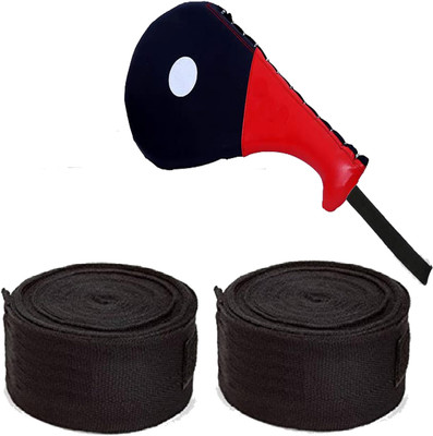 GymWar Target Karate MMA Kickboxing Training and Boxing Hand Wrap Kicking Shield(Black)