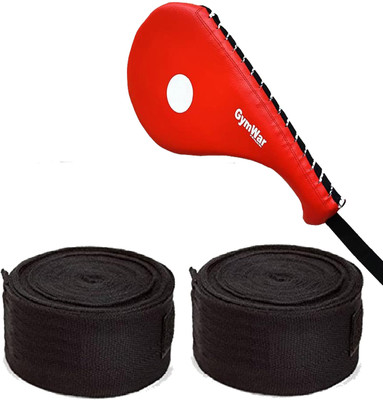 GymWar Taekwondo Kick Pad for Kickboxing Practicing and Boxing Hand Wrap Kicking Shield(Black)