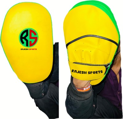 RAJESH SPORTS Champ FOCUS Pad, Target Pad premium Rexine for Boxing Taekwondo Karate Muay Thai Focus Pad(Yellow)