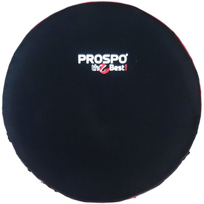 PROSPO Riot Training Shield, Synthetic Leather Round Taekwondo Karate Punch Strike Kicking Shield(Black, Red)