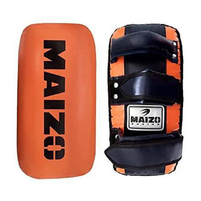 MAIZO Muay Thai Pad Training Shield Arm Target MMA Punching Kicking Shield (2) Thai Pad(Blue, Orange)