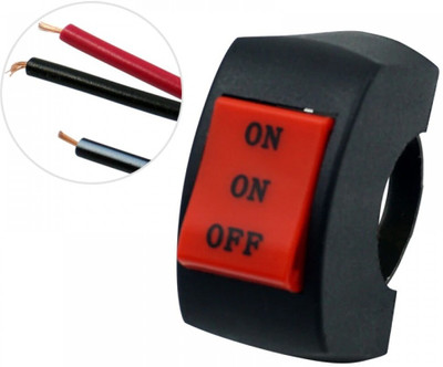 Sunriders Universal Motorcycle Dual Switch ON/ON/OFF Connector Push Button Switch Handle Bar Grip For Universal For Bike Universal For Bike(Pack of 1)