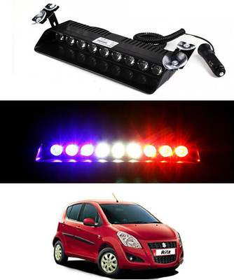 AYW Red/Blue/9LED/12V Waterproof Strobe Flasher Light For Ritz-Maruti-Suzuki-2009 Car Fancy Lights(Blue, Red)