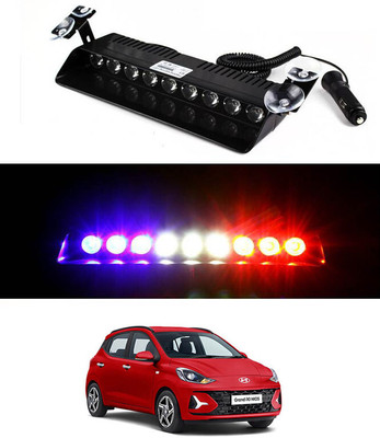 AYW Red/Blue/9LED/12V Waterproof Strobe Flasher Light For Grand-i10-NIOS-Hyundai Car Fancy Lights(Blue, Red)