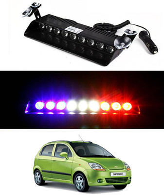 AYW Red/Blue/9LED/12V Waterproof Strobe Flasher Light For Spark-Chevrolet-2010 Car Fancy Lights(Blue, Red)