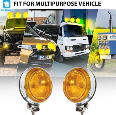 BINDERWATI Halogen Fog Lamp Unit for Volvo, Bajaj, Yamaha, Hyundai, Maruti Suzuki, Tata, Universal For Car, Mahindra, Toyota Q7