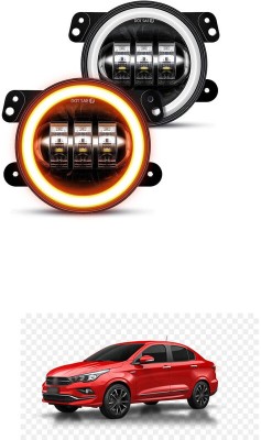 LOVMOTO Front, Rear LED Indicator Light for Fiat Universal For Car(White, Amber)