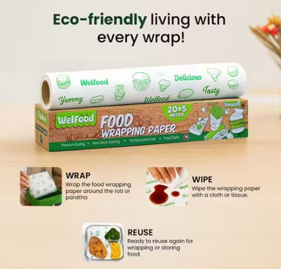 VANSH Butter Paper for food, roti, packing, wrapping (Pack of 2 ) Parchment Paper(Pack of 2, 50 m)