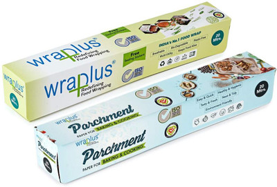 WRAPLUS Combo of Premium Food Wrapping and Parchment Paper Parchment Paper(Pack of 2, 20 m)