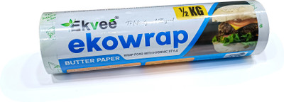 EKVEE BUTTER PAPER ROLL 500g | FDA APPROVED FOOD WRAPPING & BAKING PAPER NON-STICK Parchment Paper(25 m)