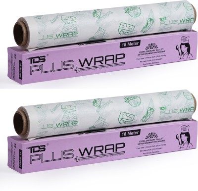 TDS PLUS WRAP 18 Meter Food Wrapping Butter Paper (Green Print, Pack 2) Paper Foil(Pack of 2, 18 m)