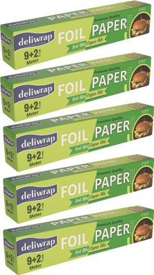 Kcofoil Aluminum foil Plus Paper 9m Pack of 5 Paper Foil(Pack of 5, 11 m)