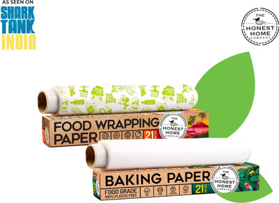 The Honest Home Company Baking Paper + Food Wrapping Paper 21M For Roti, Baking, Reusable - Combo Pack Parchment Paper(Pack of 2, 21 m)