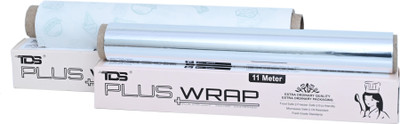 TDS PLUS WRAP 11 Meter Green Printed Butter Paper & 11 Meter Aluminum Foil Paper (Pack 2) Paper Foil(Pack of 2, 22 m)