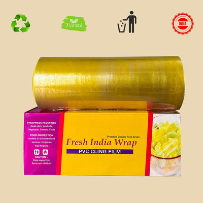 PEARSILK Transparent Eco-Friendly Food Grade Food Wrapping Cling Film Roll Pack Of 1 Shrinkwrap(600 m)