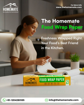 THE HOMEMATE WRAP PAPER 21M ROLL (FOOD GRADE) Parchment Paper(21 m)