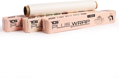 TDS PLUS WRAP 11 Meter Food Wrapping Butter Paper(Off White) - Pack 3 Parchment Paper(Pack of 3, 33 m)