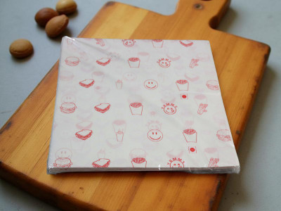 Wrapworlds Baking Parchment Paper Red | 27 GSM | 10x10 cm | Non-Stick & Greaseproof Sheets Parchment Paper(50 m)