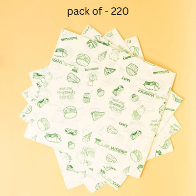Hinaya Butter Paper, Food Wrapping Paper sheet 1kg for Roti wrap paper (11x12 Inches) Shrinkwrap(Pack of 200, 29.5 m)