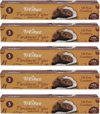 Freshee 5 Meter Pack Of 5 Parchment Paper Roll Idle For Baking Cooking and Boiling Parchment Paper(Pack of 5, 5 m)