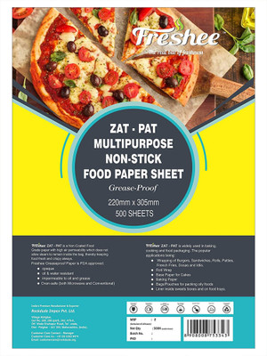 Freshee Food Wrapping Paper 500 Cut Sheets Non-Stick Food Paper Organic Baking Paper Parchment Paper(0.31 m)