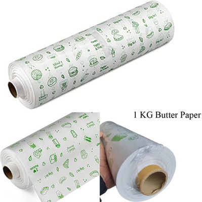PEARSILK Wrap Hygienic Food Grade Butter Paper 1 KG Roll(1 Ply, 1 Sheets)