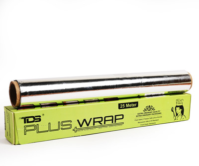 TDS PLUS WRAP 25 Meter Food Wrapping (11 Micron) Aluminium Foil Paper Pack 1 Aluminium Foil(25 m)