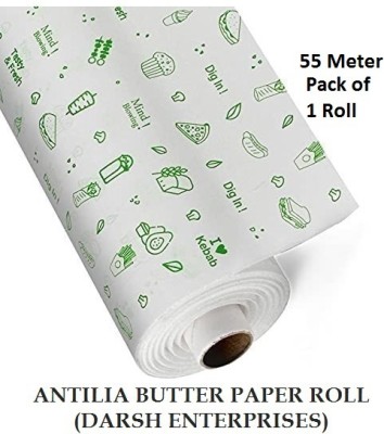 ANTILIA Butter Paper for Roti Butter Paper for Cake Butter Paper for Baking Paper Foil(55 m)