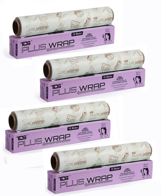 TDS PLUS WRAP 18 Meter Food Wrapping Butter Paper (Brown Print, Pack 4) Paper Foil(Pack of 4, 18 m)