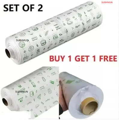 SUBHMUN Coated Paper Roll – Reusable silicon-coated butter paper for baking and grilling Parchment Paper(Pack of 2, 25 m)