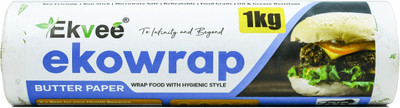 EKVEE 1KG BUTTER PAPER ROLL 50GSM FOOD WRAPPING PAPER | FDA APPROVED PAPER FOIL Parchment Paper(28 m)