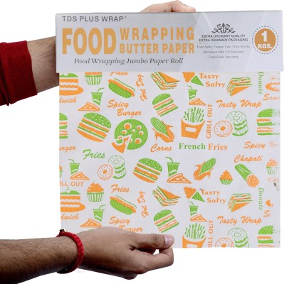 TDS PLUS WRAP 1 Kg Food Wrapping Butter Paper Roll (Pack of 1) Parchment Paper(100 m)