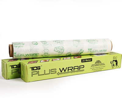 TDS PLUS WRAP 25 Meter Food Wrapping Printed Green Butter Paper Pack 2 Parchment Paper(Pack of 2, 25 m)