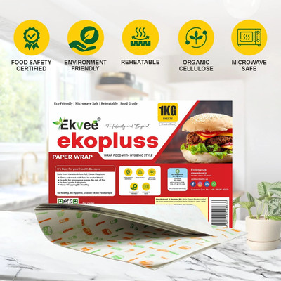 EKVEE 1KG BUTTER PAPER 210 SHEETS 11X15in | FDA APPROVED PAPER FOIL FOOD WRAPPING Parchment Paper(15 m)