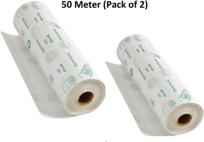 Dityam Wrap Butter Paper Roll for Kitchen Food Wrap 50m | pack of 2 Paper Foil(Pack of 2, 100 m)