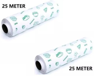 RTB Butter Paper, Food Wrapping Paper Roll for Roti, Parantha and Lunch Paper Foil(Pack of 2, 25 m)
