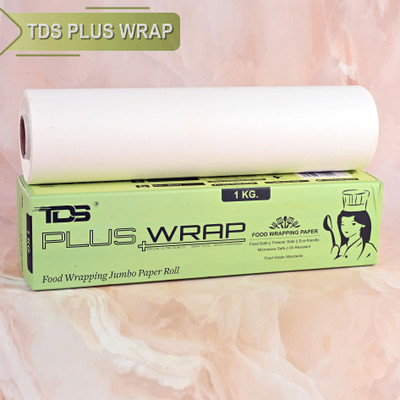 TDS PLUS WRAP 1 KG Butter Paper for Roti, Cake Baking, Lunch Wrap Parchment Paper(100 m)