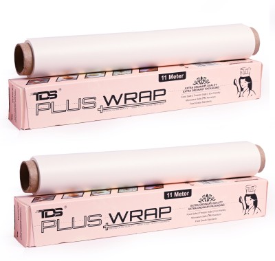 TDS PLUS WRAP 11 Meter Food Wrapping Butter Paper (White, Pack 2) Paper Foil(Pack of 2, 11 m)