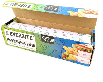 Everbite 100%Oil Proof 500 Gram Food Grade Butter Paper Roll, Used for Roti,Cake Wrapping Parchment Paper(120 m)